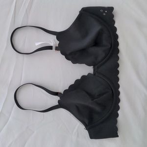 Aerie ✨ Real Me Black Scalloped Bra Sz 34B